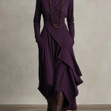 Courtney | Women's Long Sleeve Asymmetric Turtleneck Jumper