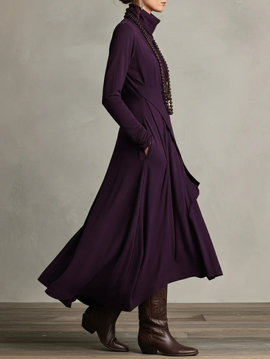 Courtney | Women's Long Sleeve Asymmetric Turtleneck Jumper