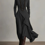 Courtney | Women's Long Sleeve Asymmetric Turtleneck Jumper