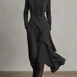 Courtney | Women's Long Sleeve Asymmetric Turtleneck Jumper