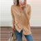 Nora | Women's Long Sleeve Button Front V Neck Cardigan - Camel
