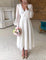 Skye | Women's Long Sleeve V Neck Midi Wedding Guest Dress - White