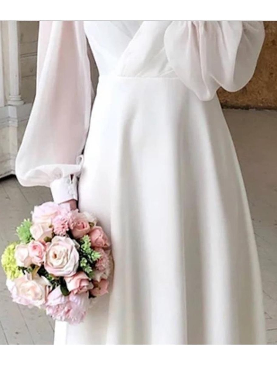 Skye | Women's Long Sleeve V Neck Midi Wedding Guest Dress