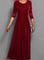 Eliza | Women's Long Sleeve Velvet Maxi Wedding Guest Dress - Red