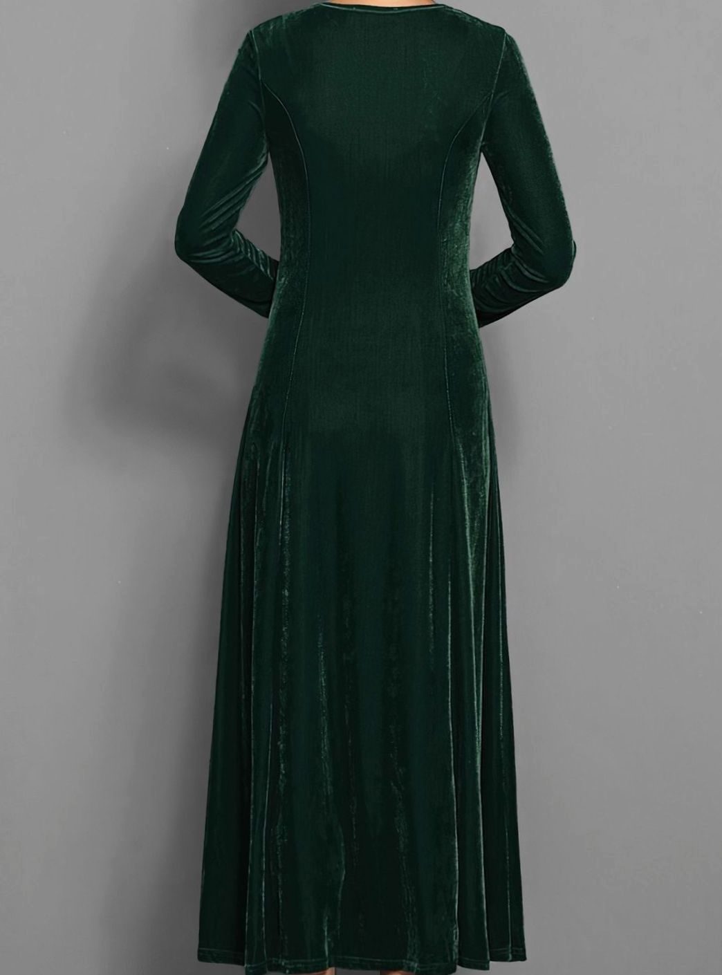 Eliza | Women's Long Sleeve Velvet Maxi Wedding Guest Dress