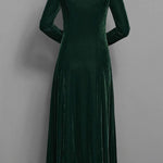 Eliza | Women's Long Sleeve Velvet Maxi Wedding Guest Dress
