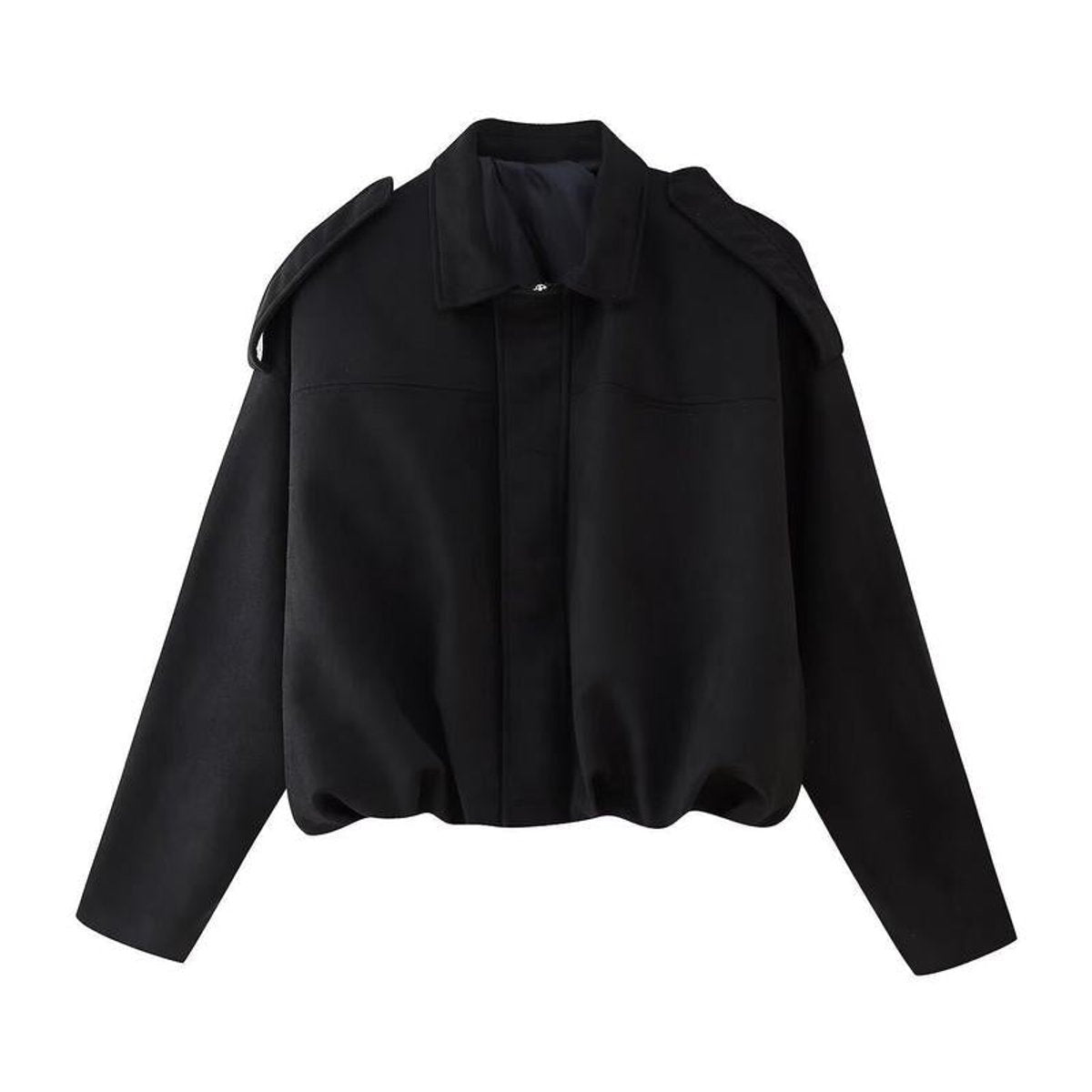 Tiffany | Women's Oversized Suede Look Coat - Black