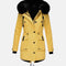 Daisy | Women's Hooded Faux Fur Parka - Gold