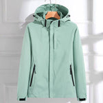 Sabrina | Women's Hooded Waterproof Rain Jacket - Mint Green