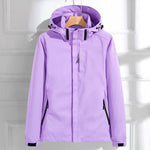 Sabrina | Women's Hooded Waterproof Rain Jacket - Lilac