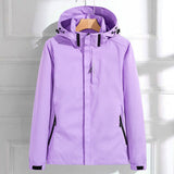 Sabrina | Women's Hooded Waterproof Rain Jacket - Lilac