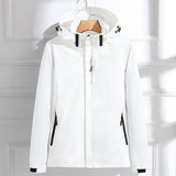 Sabrina | Women's Hooded Waterproof Rain Jacket - White
