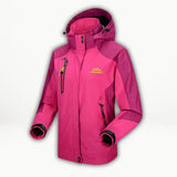 Elsie | Women's Quilted Hooded Waterproof Puffer Jacket - Light Red