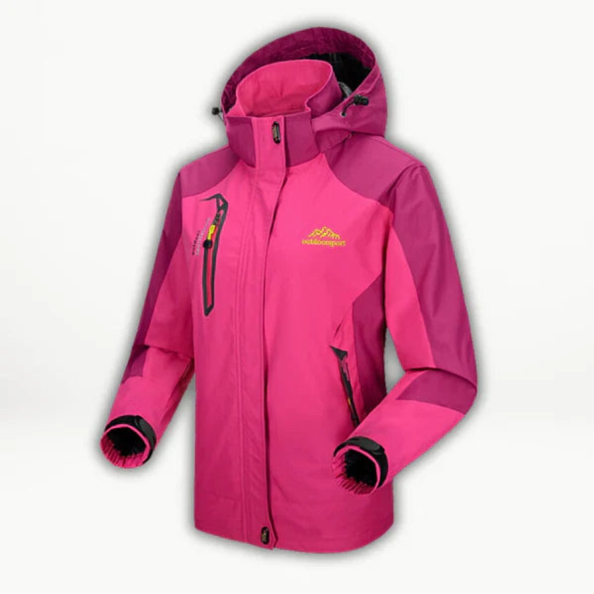 Elsie | Women's Quilted Hooded Waterproof Puffer Jacket - Light Red