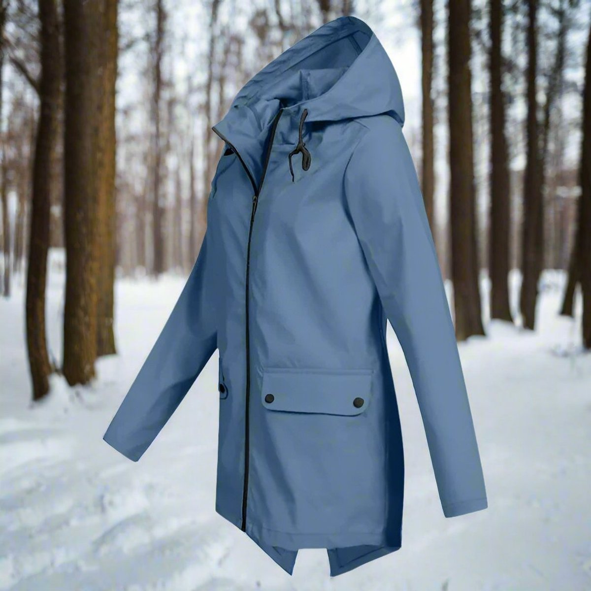 Cora | Women's Hooded Waterproof Rain Jacket - Blue