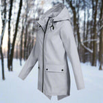 Cora | Women's Hooded Waterproof Rain Jacket - Grey