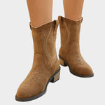 Camilla | Women's Suede Look Western Boots