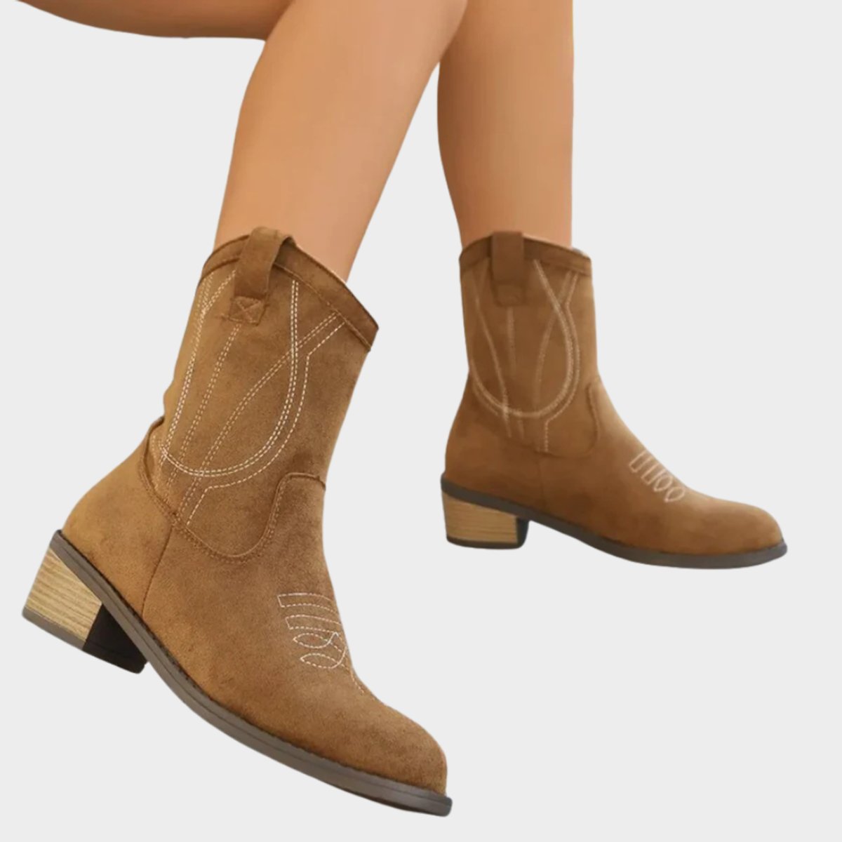 Camilla | Women's Suede Look Western Boots