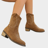 Camilla | Women's Suede Look Western Boots