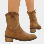 Camilla | Women's Suede Look Western Boots