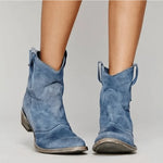 Carol | Women's Suede Look Knee-High Boots - Blue