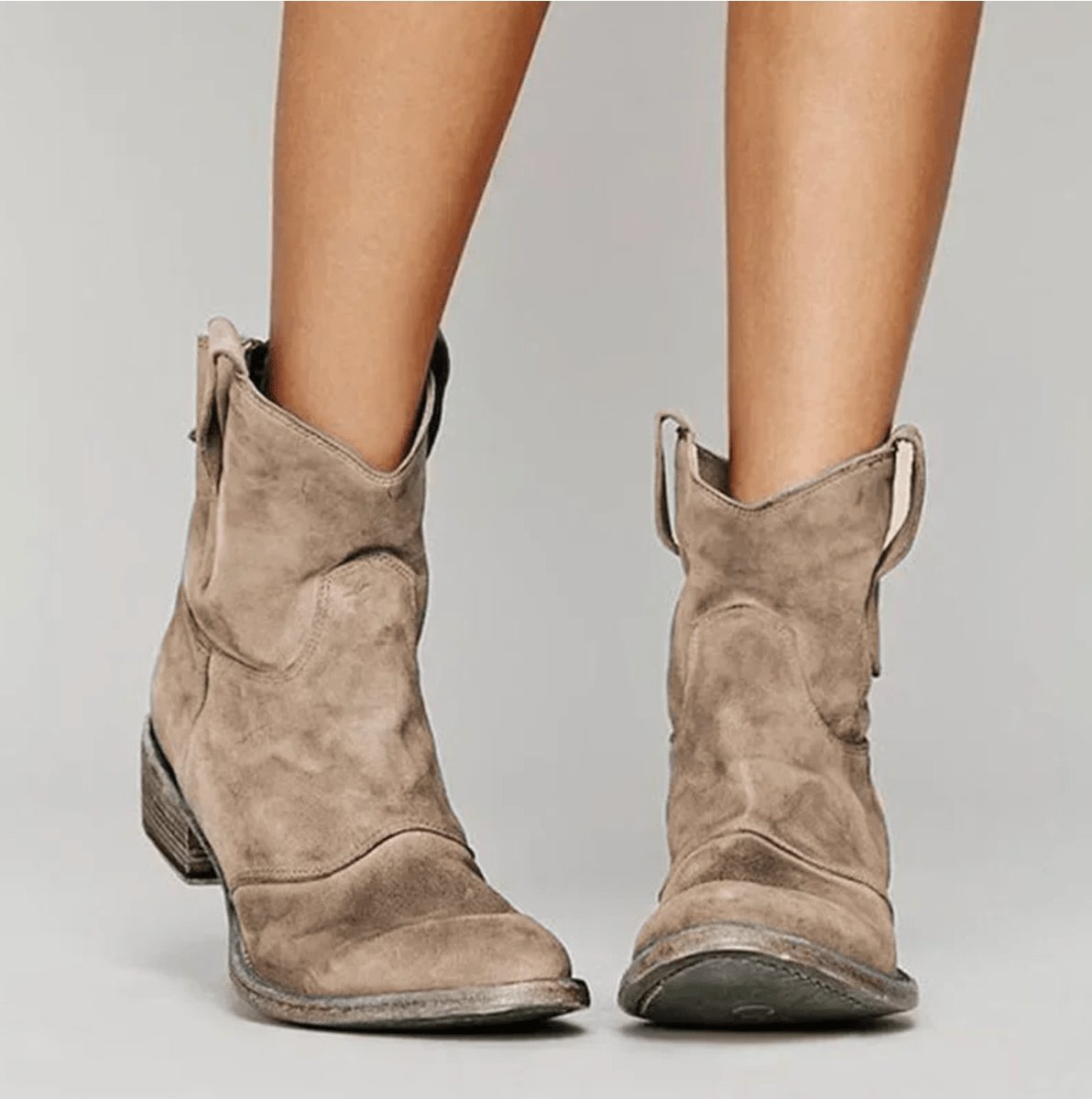 Carol | Women's Suede Look Knee-High Boots - Brown