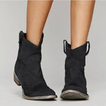 Carol | Women's Suede Look Knee-High Boots - Black