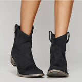 Carol | Women's Suede Look Knee-High Boots - Black